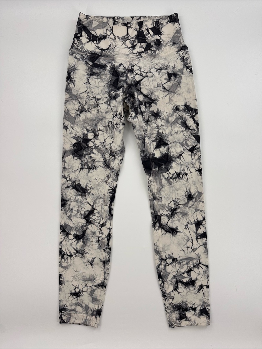 Lululemon Wunder Under White & Gray Shibori Tie Dye Size 4